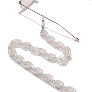 Iridescent Acrylic Glasses Chain Aurora AB Color Eyeglasses Strap Anti-Slip Mask Lanyard Fashion Eyewear Accessory For Women