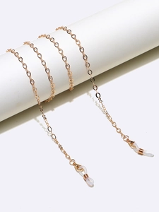 Glasses Chain Strap Lanyard Metal Copper Gold Thin Link With Silicone Loop For Eyewear Sunglasses Reading Glasses Anti-Slip