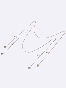 Lot de chaînes de lunettes dorées et argentées avec pendentifs cœur et boucles silicone