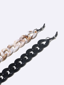 Glasses Chains Acrylic Non Slip Anti Lost Eyewear Lanyards Retro Marble Pattern Thick Link Jewelry Women