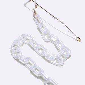 Acrylic Glasses Chain Frosted Oval Link Sunglasses Strap Non-Slip Resin Holder Retro Neck Cord For Women Accessories