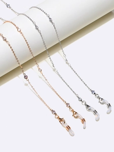 Copper Glasses Chain With Zircon Non Slip Eyewear Lanyard Anti Lost Sunglasses Holder Elegant Accessories For Women