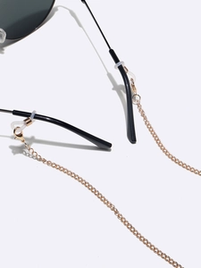 Elegante 6mm Perlen und goldene Brillenkette mit Hummerverschluss und Silikonschlaufen