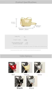 Tableau des tailles et options de couleurs pour sac seau brillant motif litchi