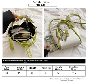 Size guide for white vintage tote bag showing 28cm width and interior capacity details
