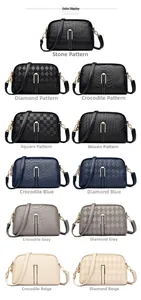 Detailed grid of shell-shaped crossbody bags showing various leather textures and colors