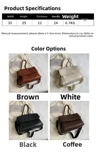 Tableau des tailles et options de couleur pour sac cabas en PU à motif crocodile de 33 cm