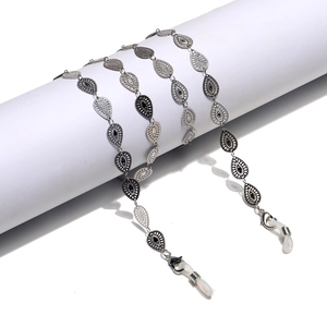 Glasses Chain Stainless Steel Hollow Teardrop Non Slip Eyewear Strap Lanyard For Sunglasses Reading Glasses Mask Elegant