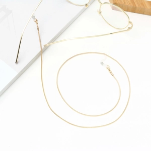Catenina per occhiali a serpente da 1,2 mm in oro con estremità regolabili in silicone
