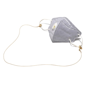 Gold snake chain mask and glasses holder with lobster clasps and secure clips
