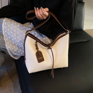 Sac À Main Femme Grande Capacité Sac Bandoulière PU Cuir Couleur Contrastée Commuter Tote Hobo Style Élégant