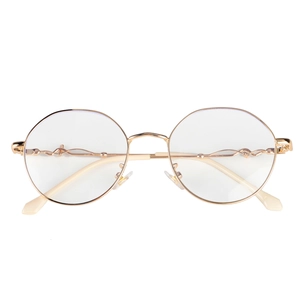 Round Metal Anti Blue Light Glasses Frame Vintage Gold Twisted Temple Eye Protection Radiation Blocking Fashion Unisex