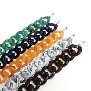 Chunky Acrylic Glasses Chain Marble Pattern Anti Slip Eyewear Strap Retro Fashion Sunglasses Cord Holder