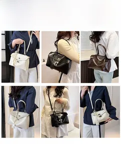 Detail view of versatile tote bag with vintage metal hardware and adjustable straps