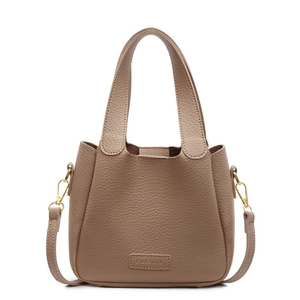 Bucket Bag Pebbled PU Leather Handbag With Adjustable Shoulder Strap Fashionable Casual For Women