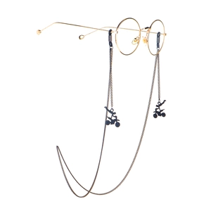 Chaîne De Lunettes En Métal Avec Pendentifs Moto Noir Support De Lunettes Antidérapant Bijoux De Mode Pour Lunettes De Soleil