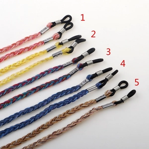 Braided Glasses Chain Colorful Eyewear Lanyard Anti-Slip Adjustable Fiber Strap For Sunglasses Reading Glasses