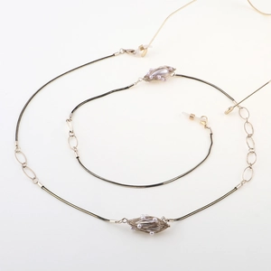 Chaîne De Lunettes Mode Alliage Fausse Künstliche Perle Pendentif Cage Métallique Cordon Multifonctionnel Pour Femmes