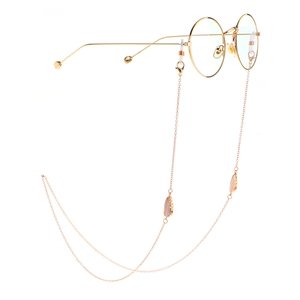 Handmade Shell Leaf Glasses Chain Gold Metal Eyewear Lanyard Non-Slip Anti-Lost Strap For Sunglasses Reading Glasses