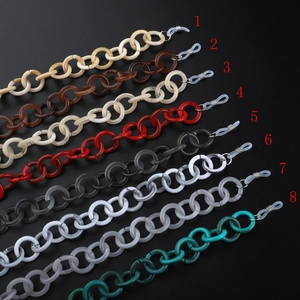 Cordon Lunettes Acrylique Chaîne Lunettes Antidérapant Support Lunettes Gros Maillons Résine Cordon Solaire Décoratif Pour Femmes Hommes