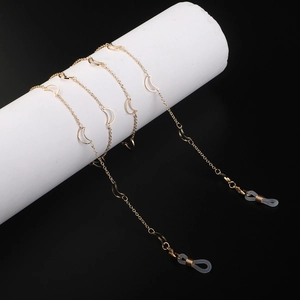 Fashion Moon Glasses Chain Metal Eyeglass Strap Anti Slip Lanyard Eyewear Holder Neck Cord For Women