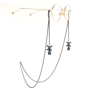 Metal Glasses Chain With Windmill Pendant Anti Slip Eyewear Strap Decorative Holder For Sunglasses Reading Glasses Fashion