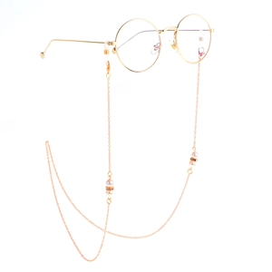 Catena Per Occhiali Alla Moda Lega Metallo Perla Artificial Sintetica Strass Cordino Per Occhiali Supporto Decorativo Antiscivolo Per Donna