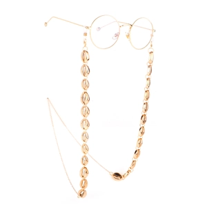 Glasses Chain Gold Metallic Conch Shell Eyewear Strap Lanyard Non-Slip Retro Handmade Fashion For Women Men