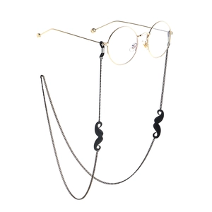 Mustache Pendant Glasses Chain Anti Slip Copper Metal Eyewear Strap Holder Neck Cord Fashion Accessories