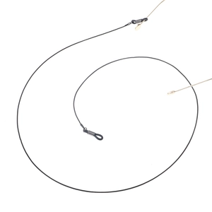 Minimalist black 1.2mm copper snake chain eyewear strap with adjustable rubber ends