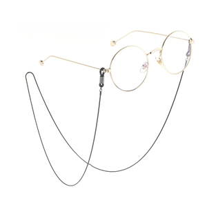 Black Copper Metal Snake Chain Glasses Strap Anti Slip Eyewear Holder Necklace Minimalist Elegant Sunglasses Accessory