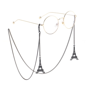 Eyewear Chain Metal Alloy Anti Slip Glasses Lanyard Eiffel Tower Pendant Retro Fashion Neck Strap For Sunglasses
