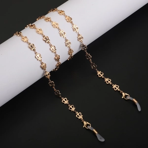 Hollow Crown Metal Glasses Chain Non-Slip Sunglasses Lanyard For Women Fashion Gold Alloy Eyewear Holder Neck Strap