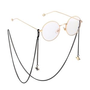 Chaîne De Lunettes En Métal Noir Avec Pendentif Planète Saturne Anti Glissement Cordon De Lunettes De Soleil Pour Femme