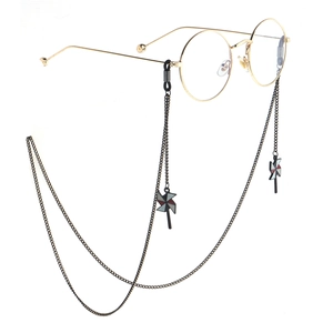 Windmill Pendant Glasses Chain Metal Anti Slip Eyewear Lanyard Neck Strap Holder For Sunglasses And Reading Glasses