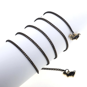 Glasses Chain Necklace Metal Anti-Slip Eyewear Lanyard With Enamel Rabbit Charms Rhinestone Decoration For Women
