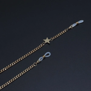Metall Stern Anhänger Brillenband Anti Rutsch Brillenkette Mit Silikonschlaufen Für Damen Sonnenbrillenhalter
