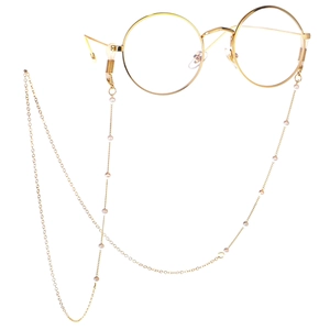 Catena Per Occhiali Elegante Metallo Rame Con Künstliche Perle Sintetiche Cordino Occhiali Antiscivolo Retro Per Donne