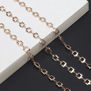Catena Per Occhiali Rame Metallo Maglia Vuota Quadrata Antiscivolo Cordino Occhiali Accessorio Moda Geometrico
