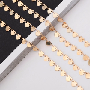 Heart Shaped Copper Metal Glasses Chain Anti-Slip Eyewear Strap Gold Plated Fashion Holder For Sunglasses