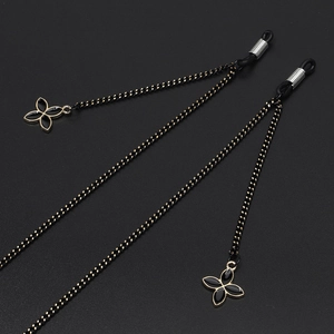Brillenkette Metall Rutschfest Sonnenbrillenband Kleeblatt Blumenanhänger Vintage Mode Schmuck Für Damen