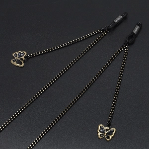 Catena Per Occhiali Con Ciondolo A Farfalla Metallo Intrecciato Cordino Per Occhiali Antiscivolo Supporto Per Occhiali Da Sole Per Donne Moda Decorativo