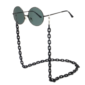 Retro Acrylic Glasses Chain Black Anti-Slip Eyewear Cord Holder For Sunglasses And Reading Glasses Universal