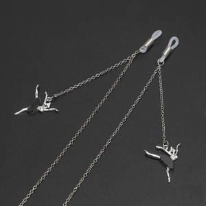 Chaîne De Lunettes Pendentif Danseuse Ballerine Métal Alliage Strass Antidérapant Cordon Lunettes De Soleil Pour Femmes