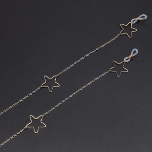 Metall Brillen Kette Rutschfest Ausgehöhlte Stern Anhänger Brillenband Brillenkordel Dekorativ Sonnenbrille Halterung
