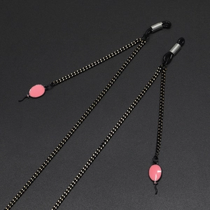 Chaîne De Lunettes Antidérapante Sangle En Métal Collier Minimaliste Pendentif Ballon En Émail Accessoire De Mode
