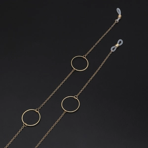 Catena Per Occhiali Rotonda Geometrica Metallo Cordino Antiscivolo Supporto Accessorio Decorativo Per Occhiali Da Sole