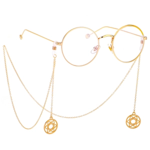 Catena Per Occhiali Di Moda Cordino Per Occhiali In Metallo Antiscivolo Con Pendente A Stella Cava Mandala Supporto Per Occhiali Da Donna