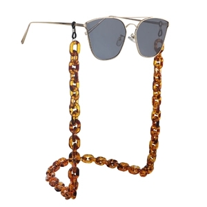 Chaîne De Lunettes De Soleil Acrylique Écaille Léopard Rétro Antidérapante Support De Lunettes Cordon De Cou