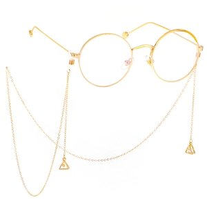 Catena Per Occhiali In Metallo Con Ciondolo A Triangolo In Zircone Cordino Antiscivolo Gioielli Di Moda Donna